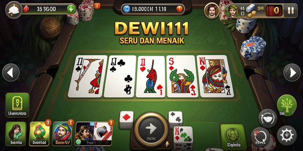 Screenshot DEWI11 menampilkan gameplay seru Domino yang menantang.