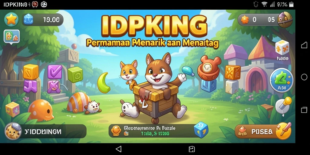 Screenshot gameplay IDPKING menampilkan tantangan puzzle yang menarik.