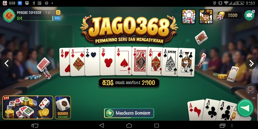 Screenshot JAGO368 menunjukkan pemain menikmati permainan Domino yang seru.