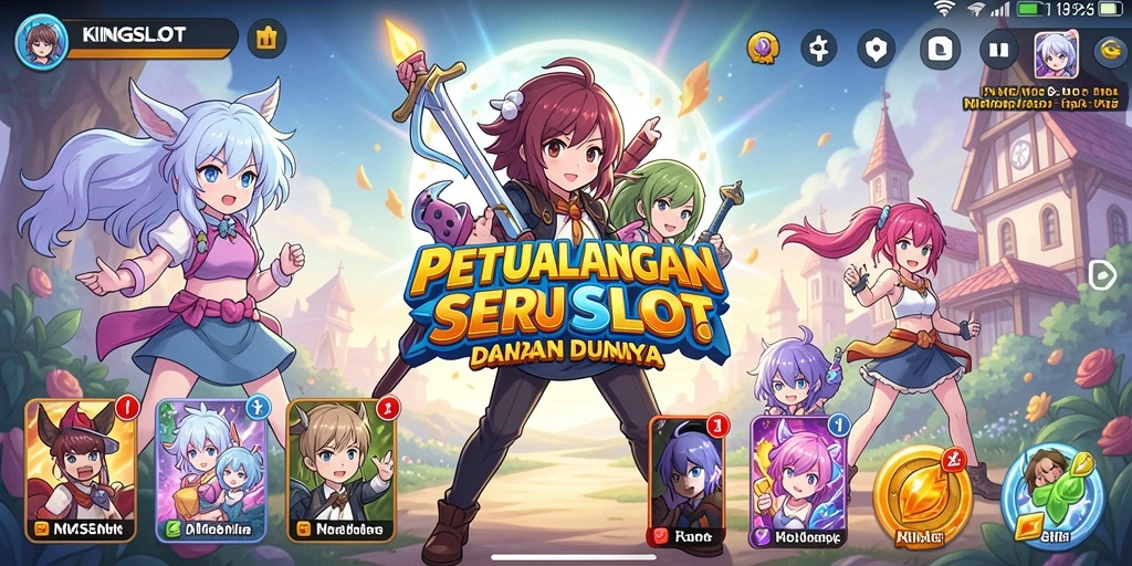 Tampilan menarik dari gameplay KINGSLOT yang penuh warna.