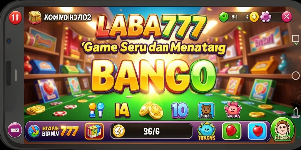 Tangkapan layar utama LABA777 menampilkan gameplay Bingo yang seru dan interaktif.
