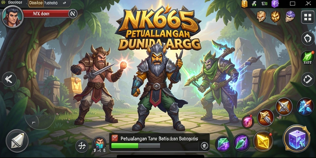 Tampilan gameplay NK666 dengan aksi epik dan grafis memukau.