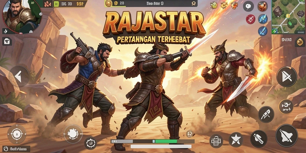 Tangkapan layar menunjukkan aksi seru dalam game Battle Royale.
